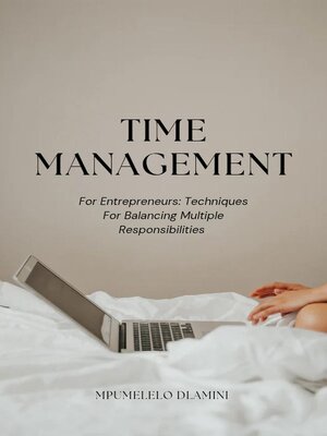 cover image of Time Management For Entrepreneurs